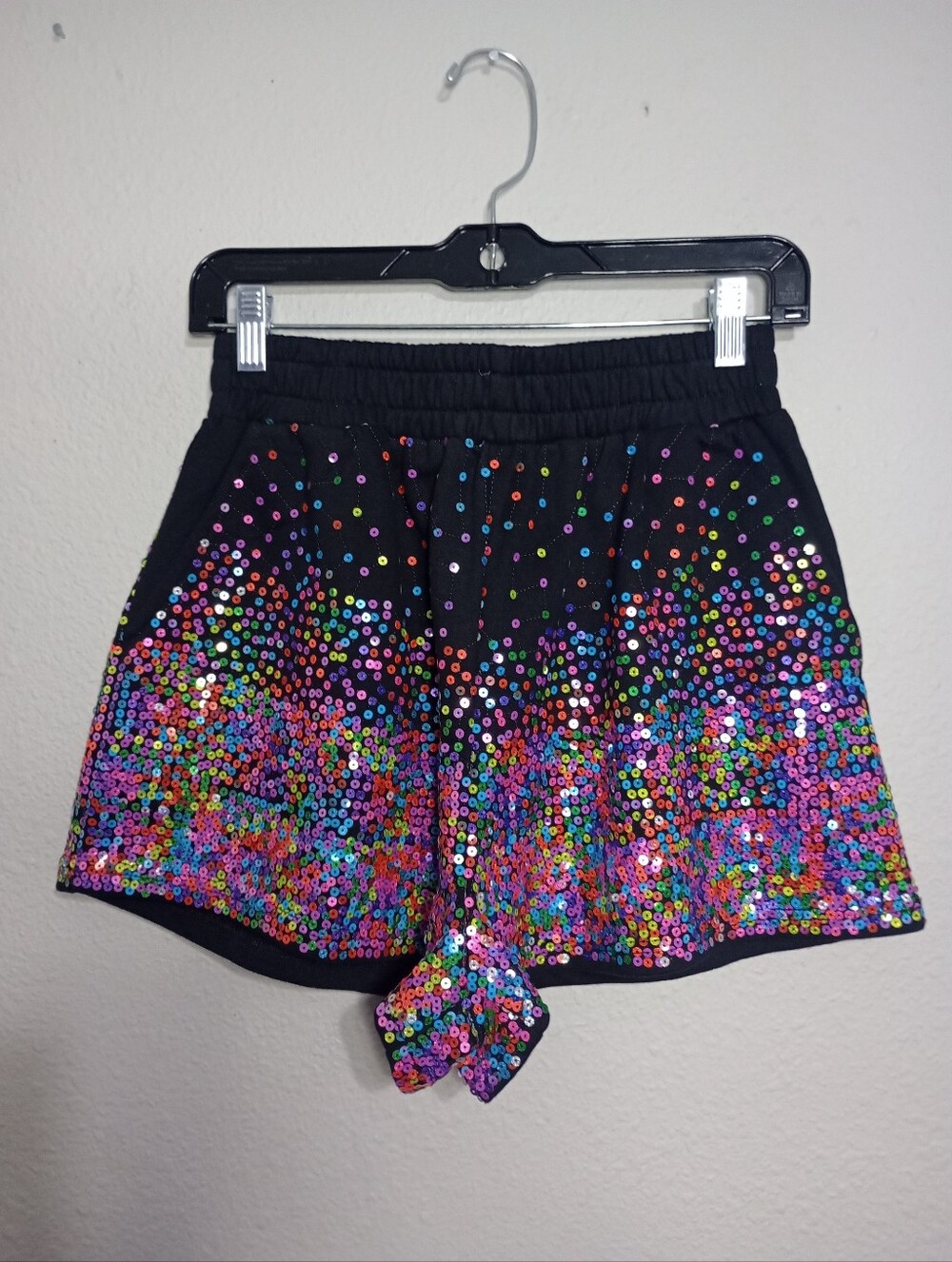 Queen Of Sparkles High Waisted Sequined Sweatshorts